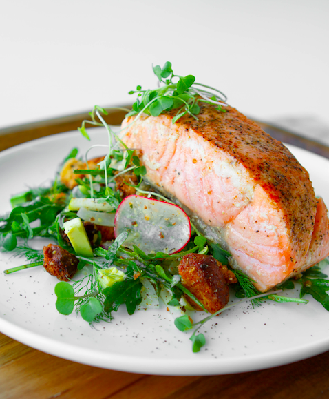 Roasted Butter Herb Salmon